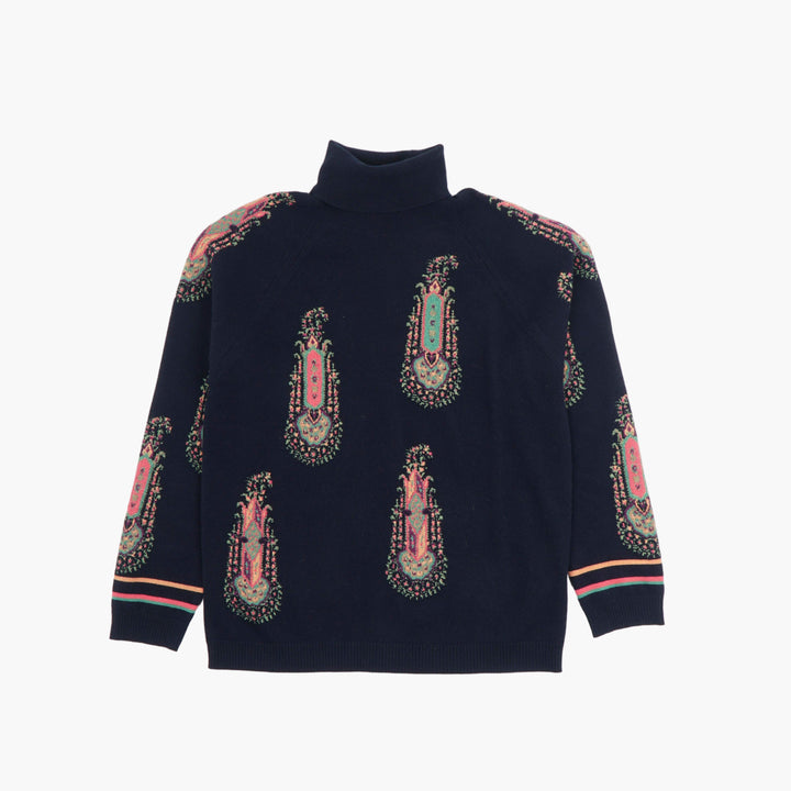 ETRO Multicolour Paisley High-Neck Sweater