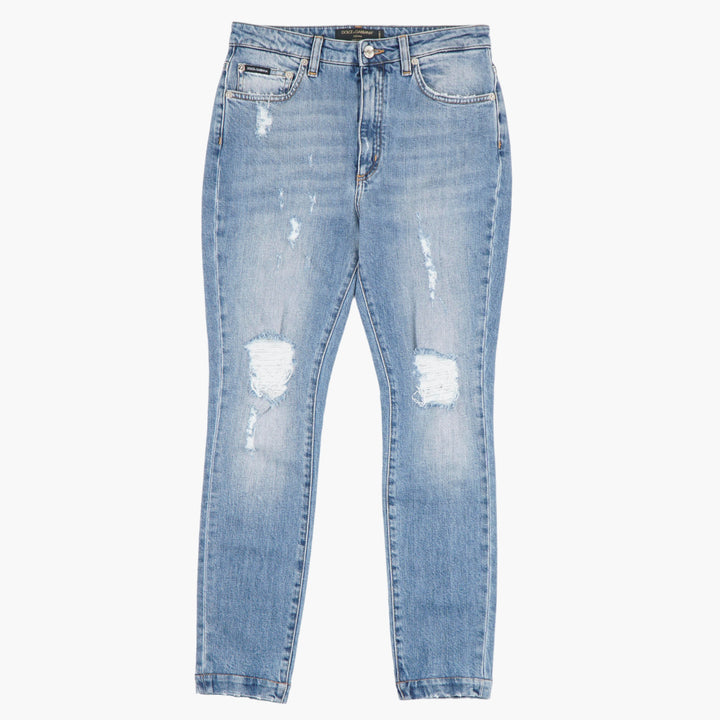 Jeans in denim effetto used Dolce &amp; Gabbana - Made in Italy, stile senza tempo e comfort