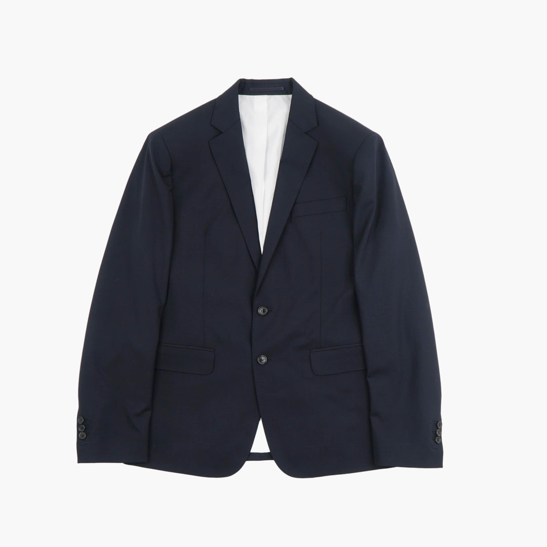 Blazer blu navy da uomo DSQUARED2 con revers a lancia classici e vestibilità su misura