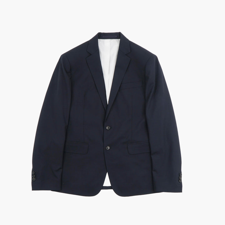 Blazer blu navy da uomo DSQUARED2 con revers a lancia classici e vestibilità su misura