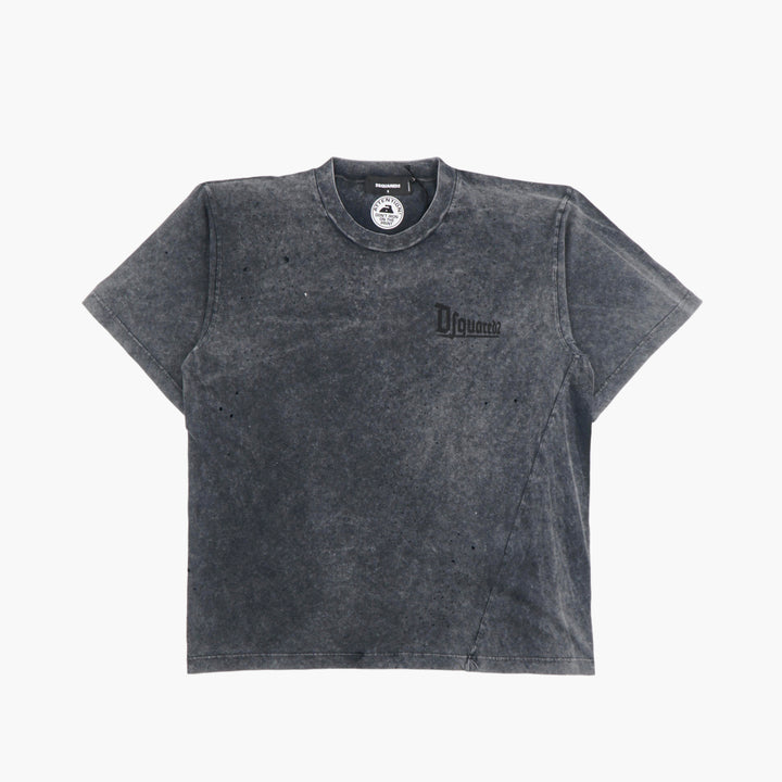 T-shirt effetto lavato di ispirazione vintage DSQUARED2 in grigio