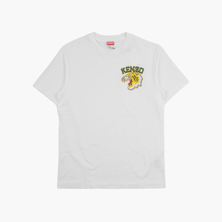 KENZO White Multi Tiger Motif T-Shirt - Stylish Cotton Tee for Casual Luxury