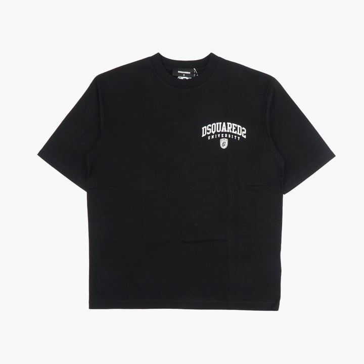 DSQUARED2 University Logo Black T-Shirt for Men