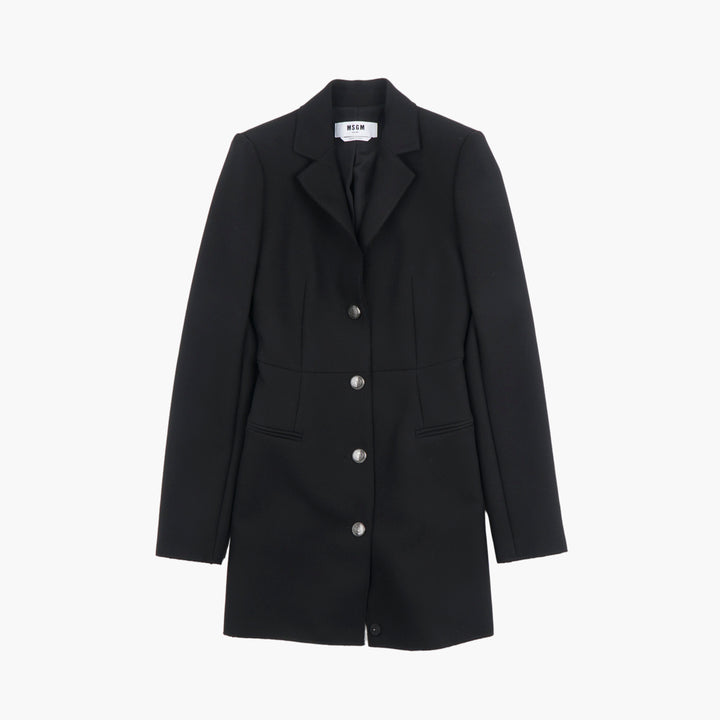 Cappotto nero sartoriale da donna MSGM