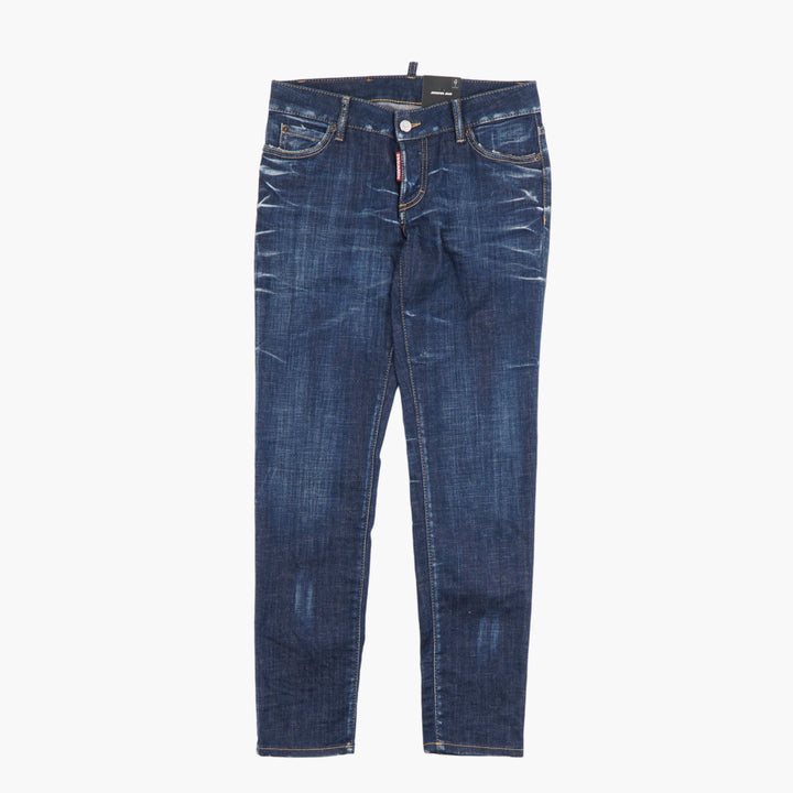 Jeans in denim usurato da donna DSQUARED2 con elastico - Abbigliamento casual alla moda