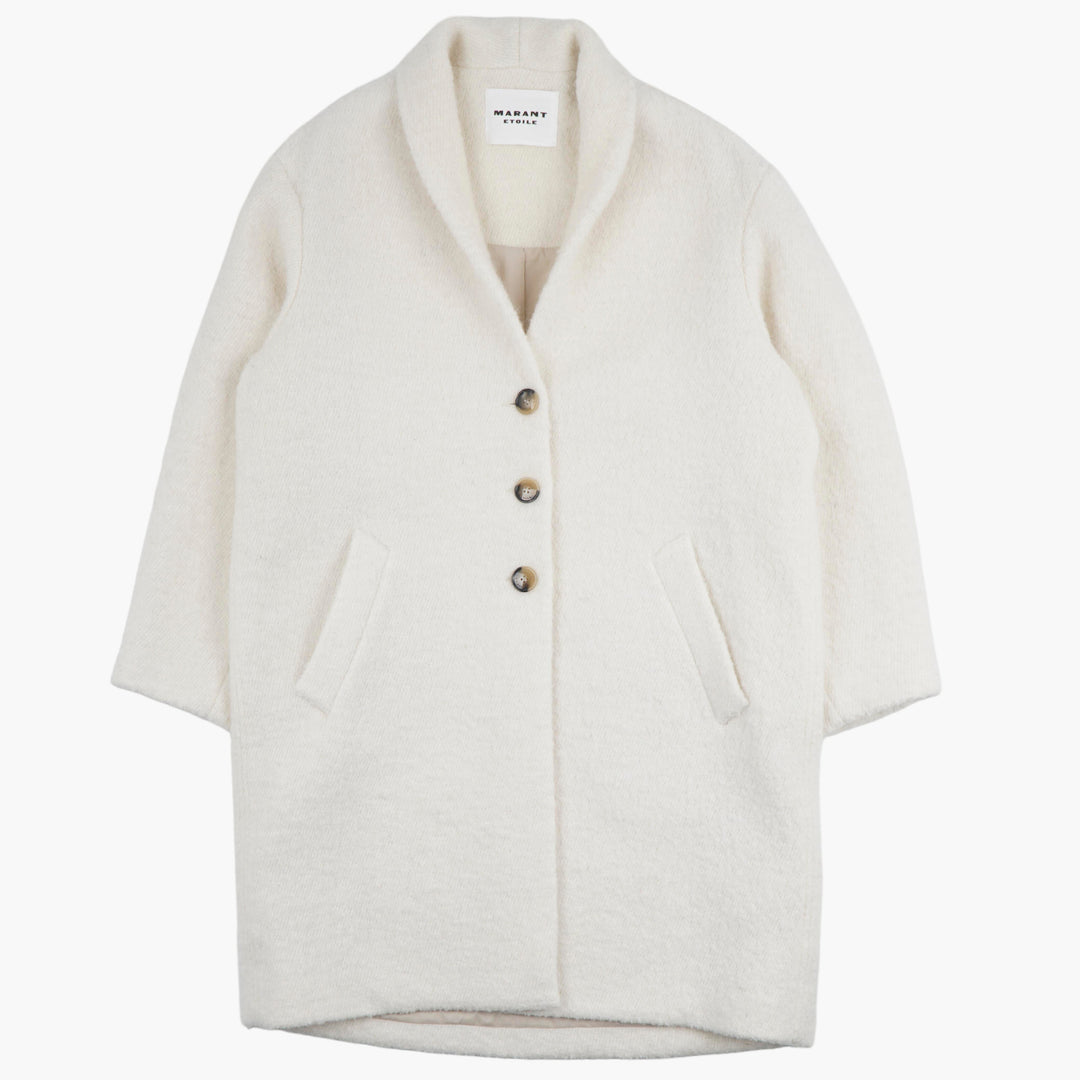 ISABEL MARANT Elegante cappotto bianco minimalista - Capispalla su misura di alta qualità