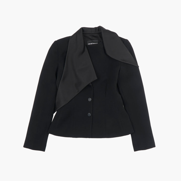 Giorgio Armani Elegant Black Jacket - Sophisticated Tailored Fit Made in Italy