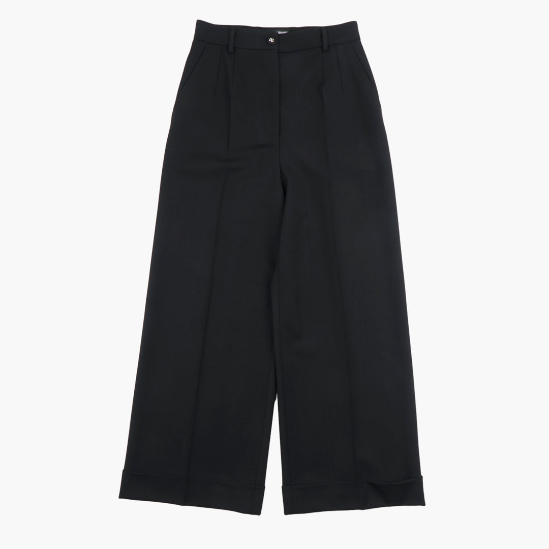 Dolce & Gabbana Nero Elegant Italian-Crafted Trousers