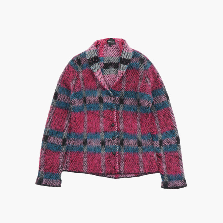 Giorgio Armani Plaid Cardigan - Luxurious Multi-Color Design Made in Italy