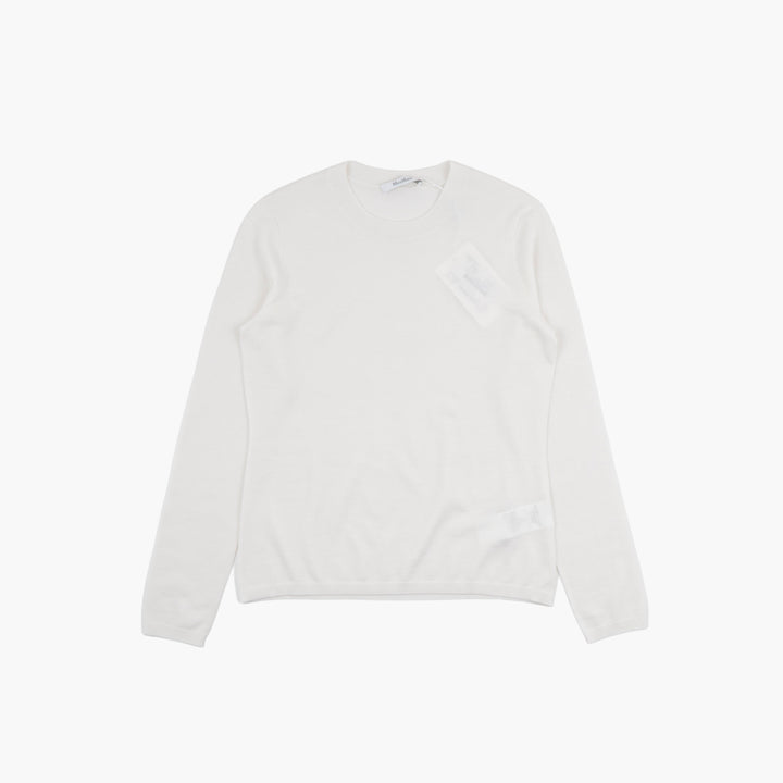 MAX MARA Elegant Bianco Sweater - Premium Materials and Timeless Design