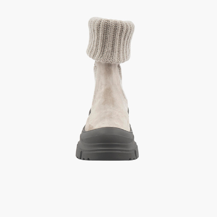 Brunello Cucinelli Suede Knit Boot - Luxurious Italian Craftsmanship