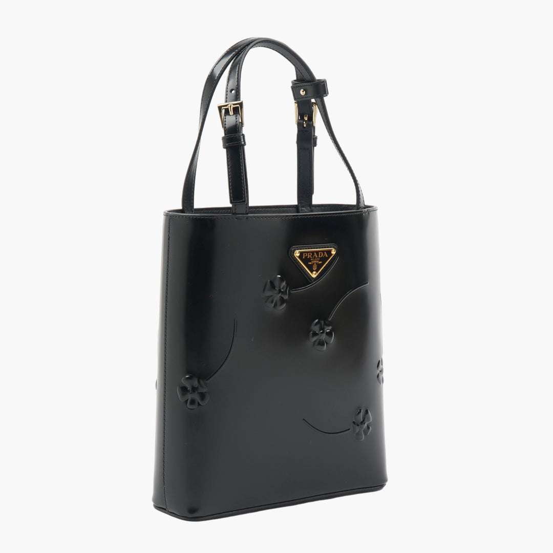 Prada Embossed Leather Tote - Nero