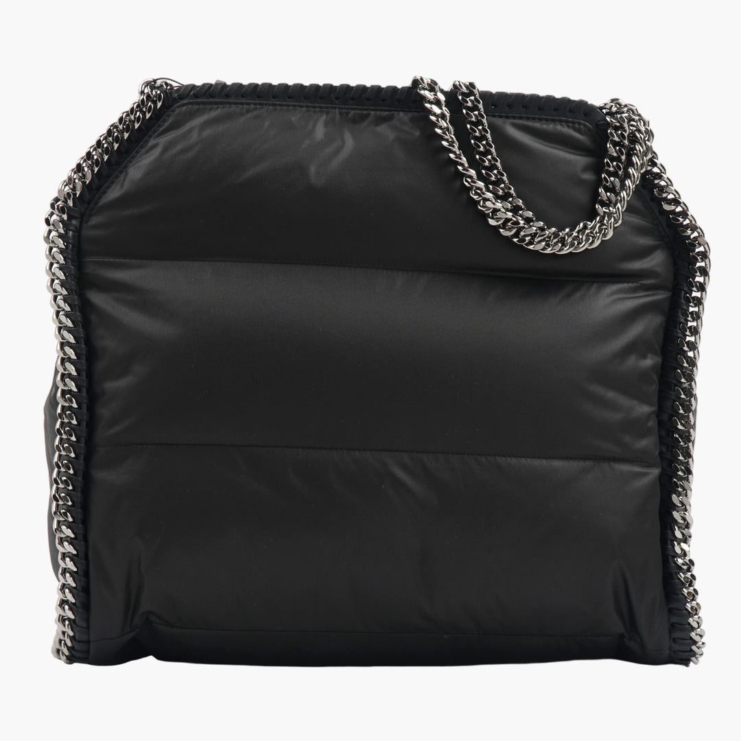 Stella McCartney Black Padded Bag with Signature Chain Detail