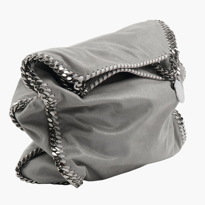 STELLA McCARTNEY Falabella Vegan Clutch with Iconic Chain Detailing, Grigio