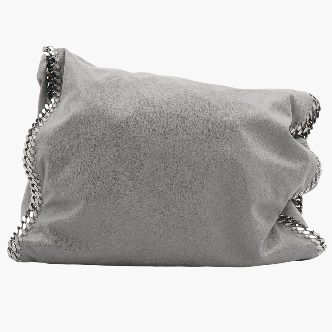 STELLA McCARTNEY Falabella Vegan Clutch con iconico dettaglio a catena, Grigio