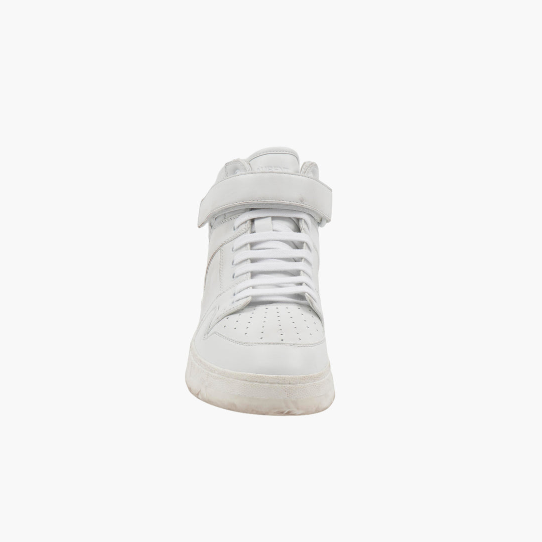 Sneakers alte SAINT LAURENT in pelle bianca,