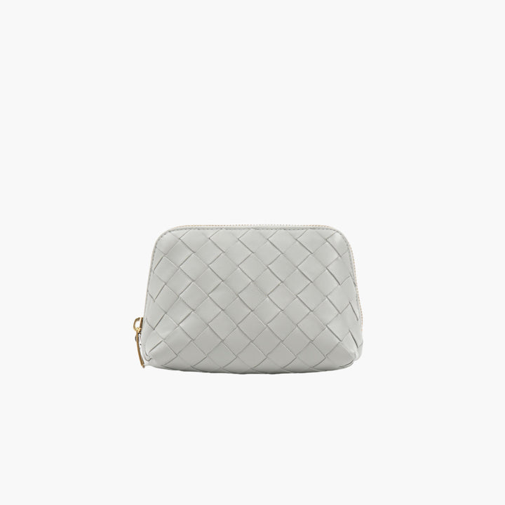 Bottega Veneta Intrecciato Weave Grigio Clutch - Made in Italy