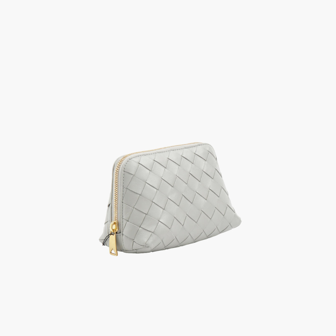 Bottega Veneta Intrecciato Weave Grigio Clutch - Made in Italy