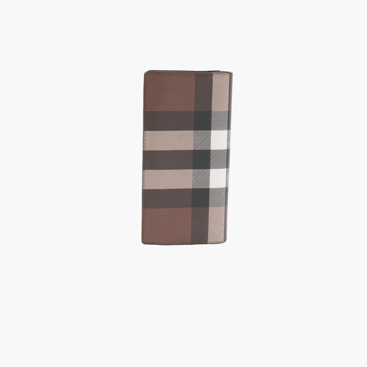 Burberry Long Wallet in Dark Birch Brown Check Pattern - Iconic and Sophisticated Accessory