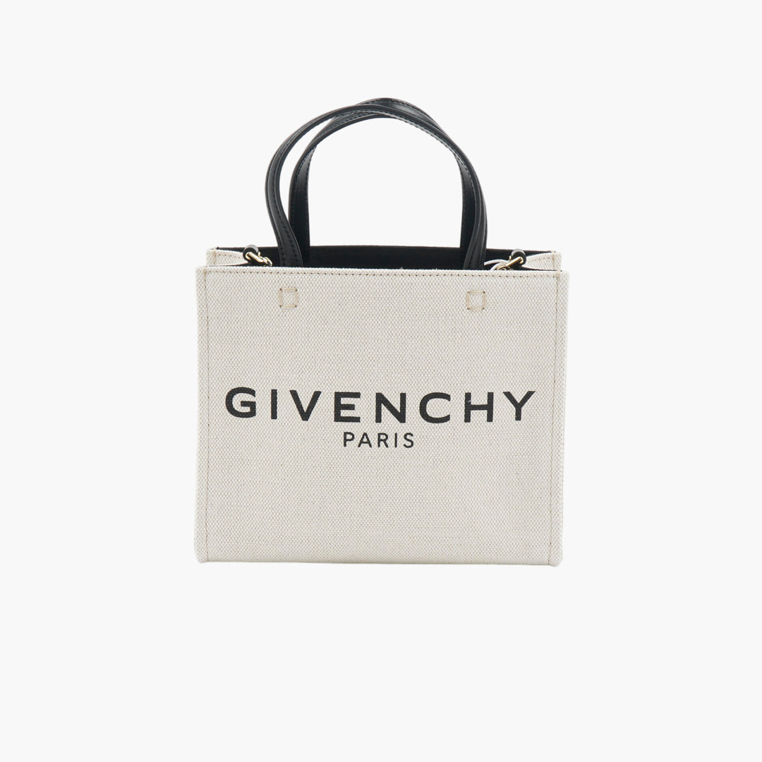 GIVENCHY Canvas Tote Bag with Iconic Logo - Bianco