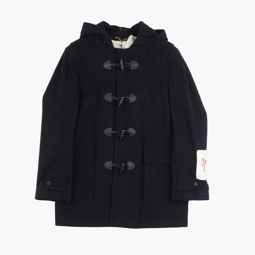 Golden Goose Italian-Made Blue Duffle Coat with Toggle Closures