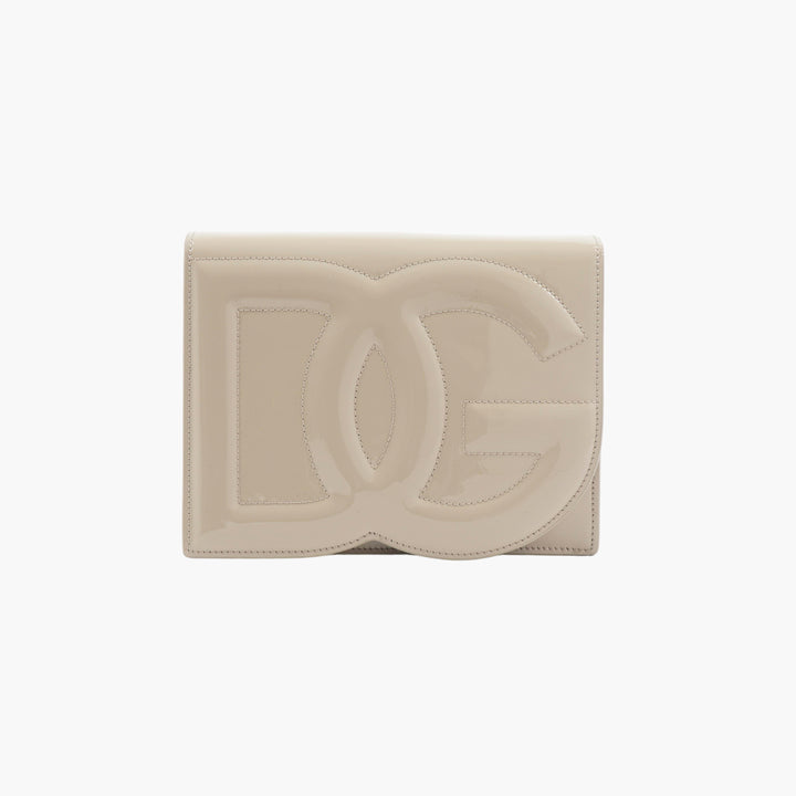 Dolce & Gabbana Elegant Beige Clutch with Embossed DG Logo