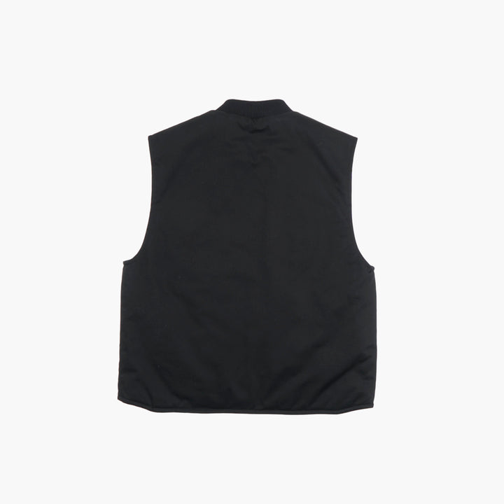 Palm Angels Black Vest with Front Zip Closure and Pockets