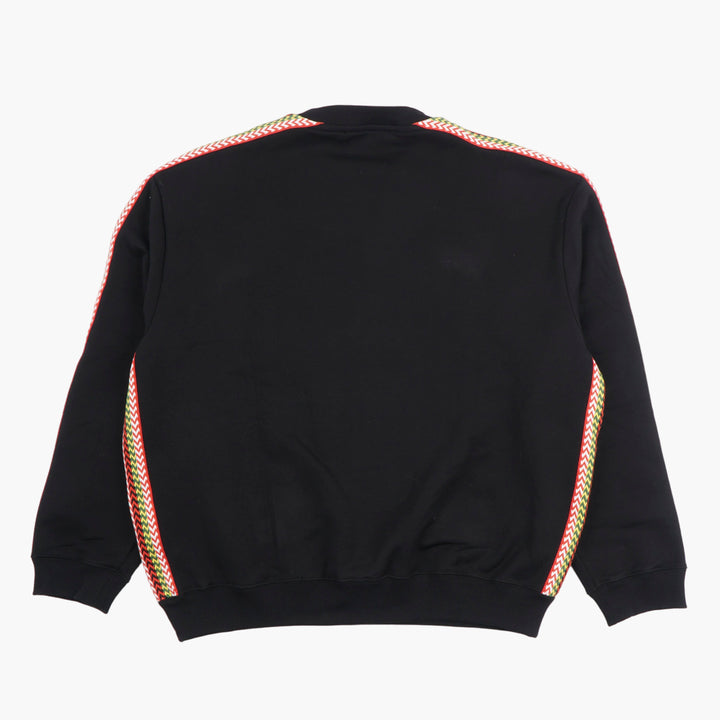 LANVIN Black-Multi Stripe Detailed Sweatshirt with Logo