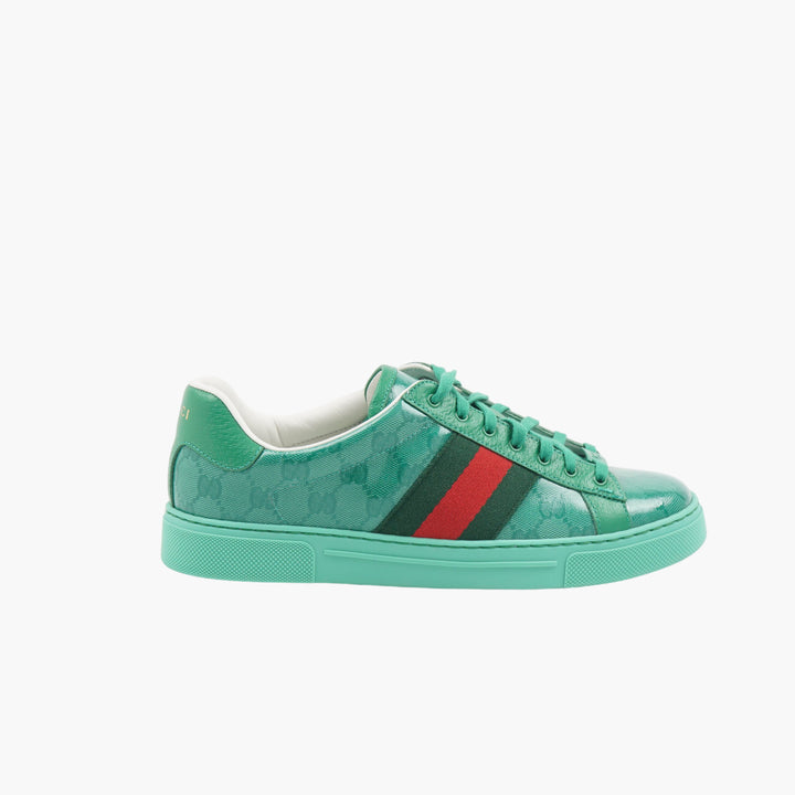 Gucci Ace GG Crystal Canvas  Green