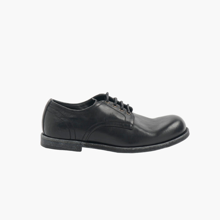 Dolce & Gabbana Men's Premium Black Leather Lace-Up Shoes - Made in Italy