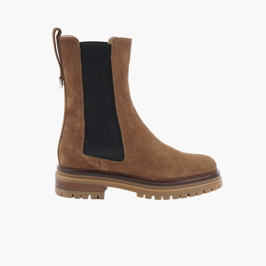 Sergio Rossi Brown Suede Chelsea Boots - Made in Italy