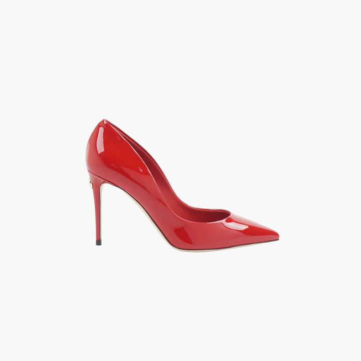 Dolce & Gabbana Red Patent Leather Pumps - Made in Italy, Pointed Toe, Stiletto Heel