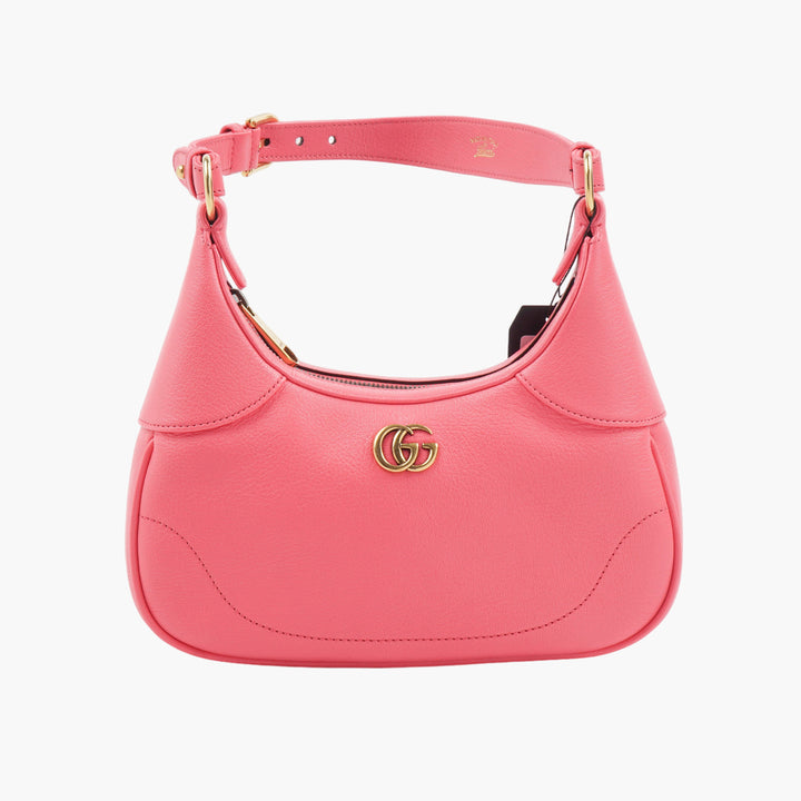 GUCCI Pink Leather Handbag with Signature GG Logo