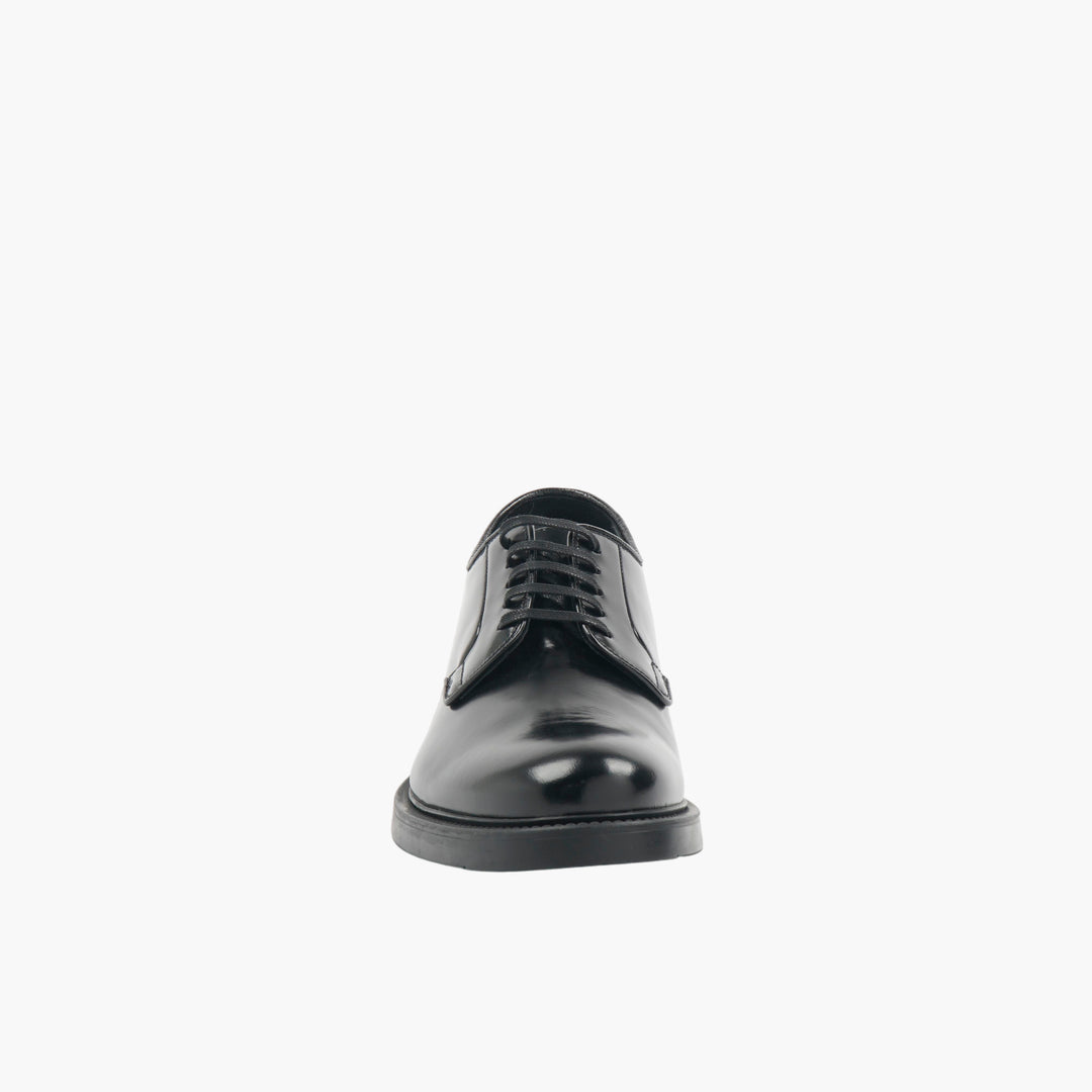 PRADA Leather Lace-Up Shoes - Made in Italy, Black Leather