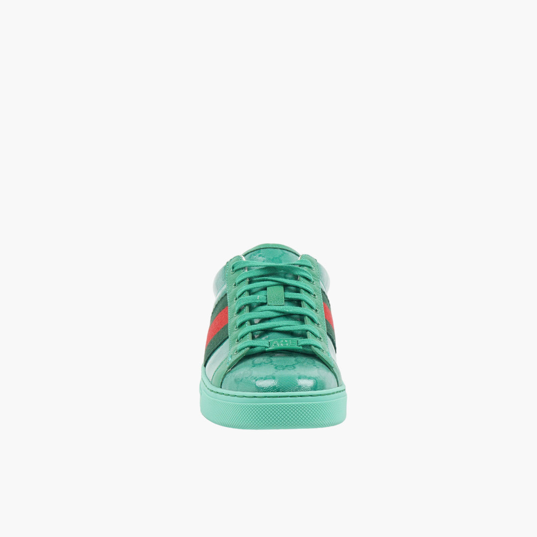 Gucci Green-Multi Iconic Stripes Sneakers Made in Italy