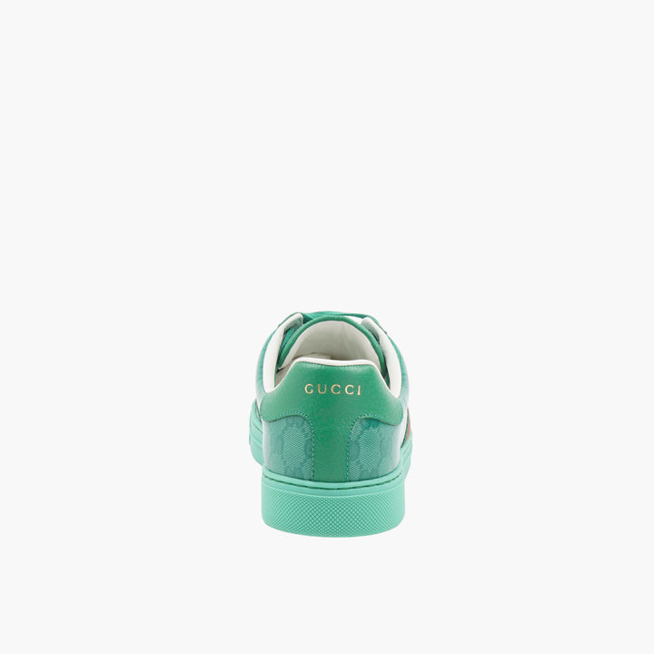 Gucci Green-Multi Iconic Stripes Sneakers Made in Italy