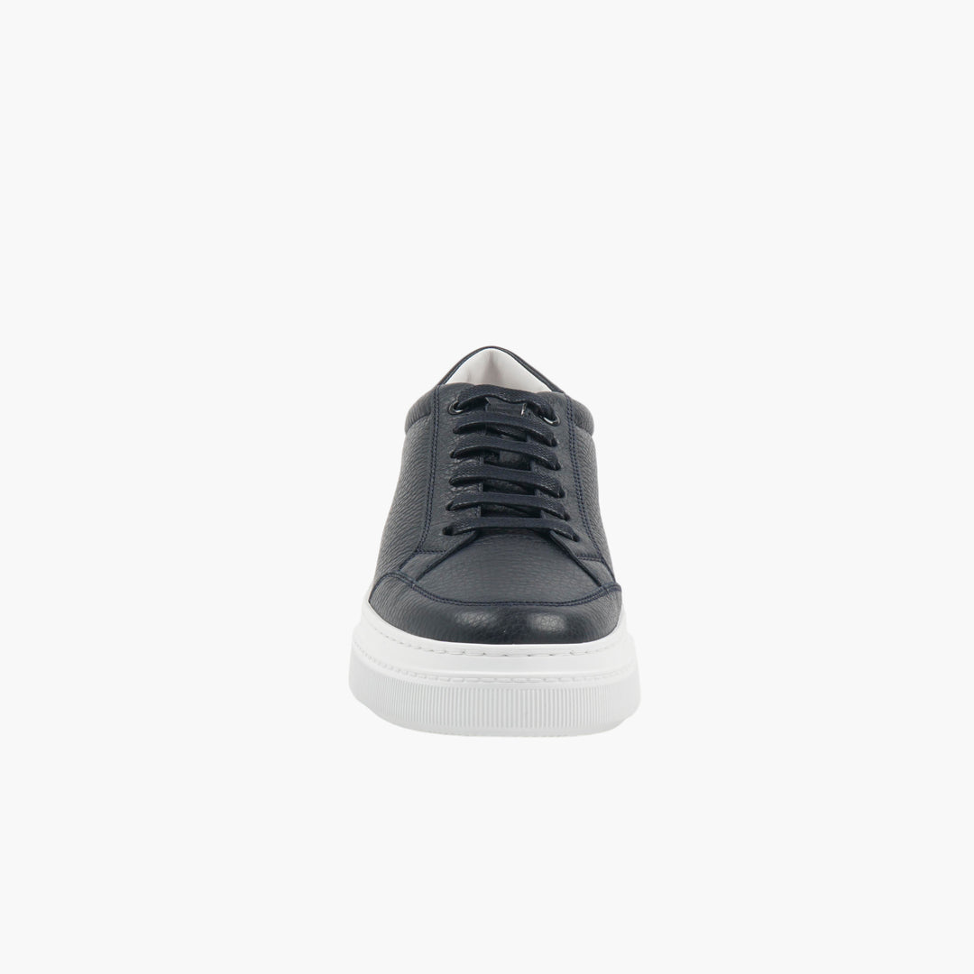 Sneakers Giorgio Armani Premium in pelle nera con suola bianca - Made in Italy