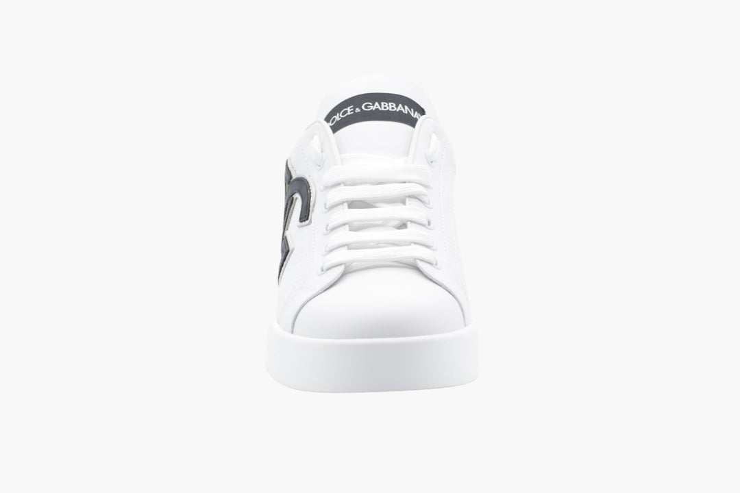 Dolce &amp; Gabbana Sneakers in pelle bianca con logo DG