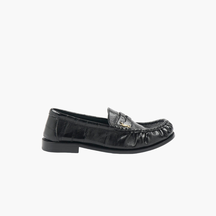 SAINT LAURENT Black-Gold Luxury Women's Shoe