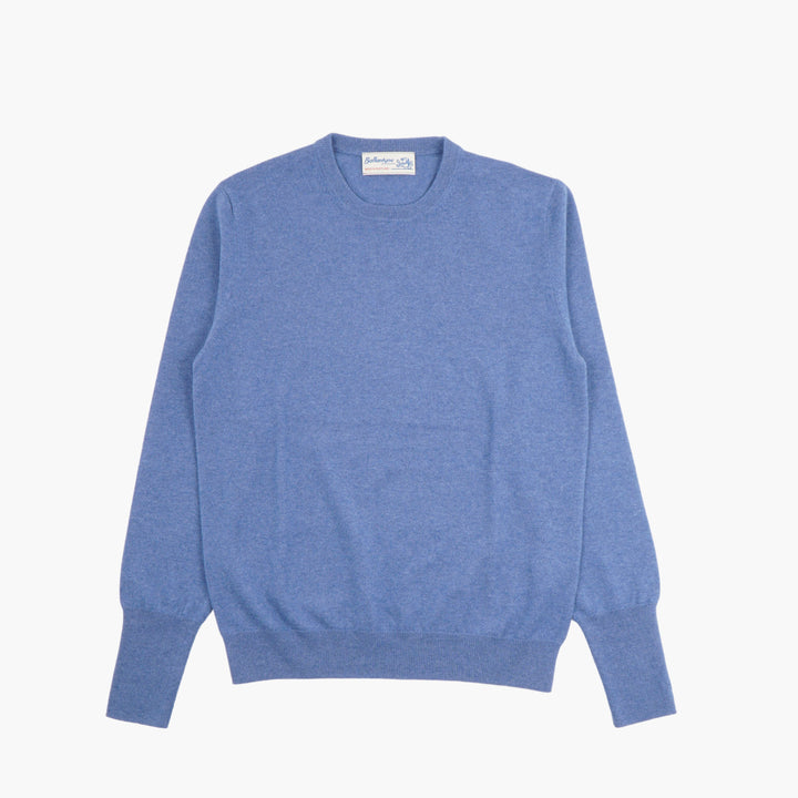 BALLANTYNE Classic Crew-Neck Sweater in Blue