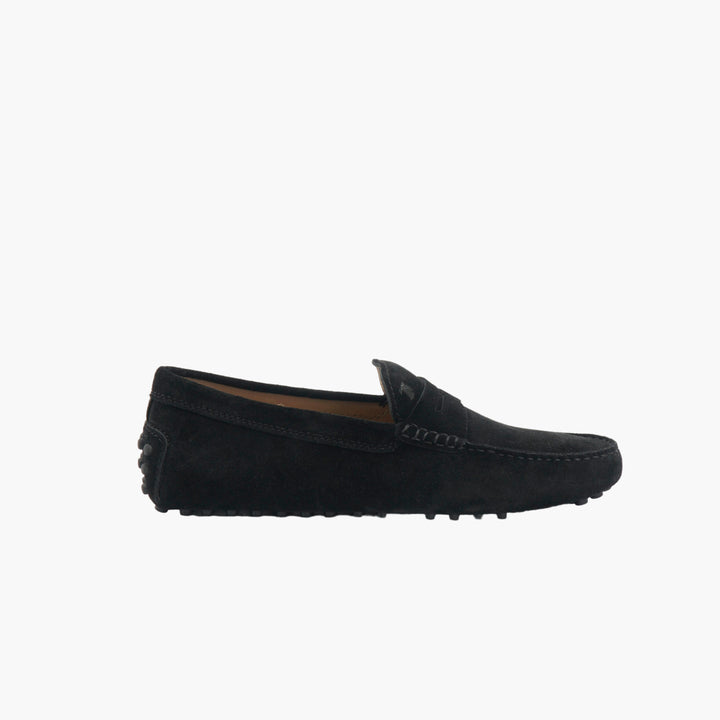 TOD'S Driver in pelle scamosciata nera