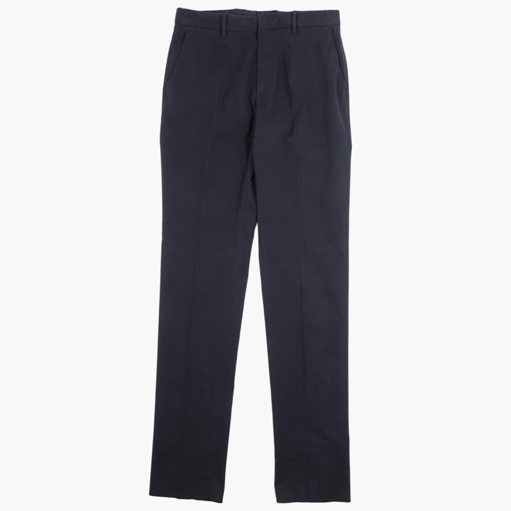 ERMENEGILDO ZEGNA Men's Tailored Navy Pants - Elegant High-Quality Trousers