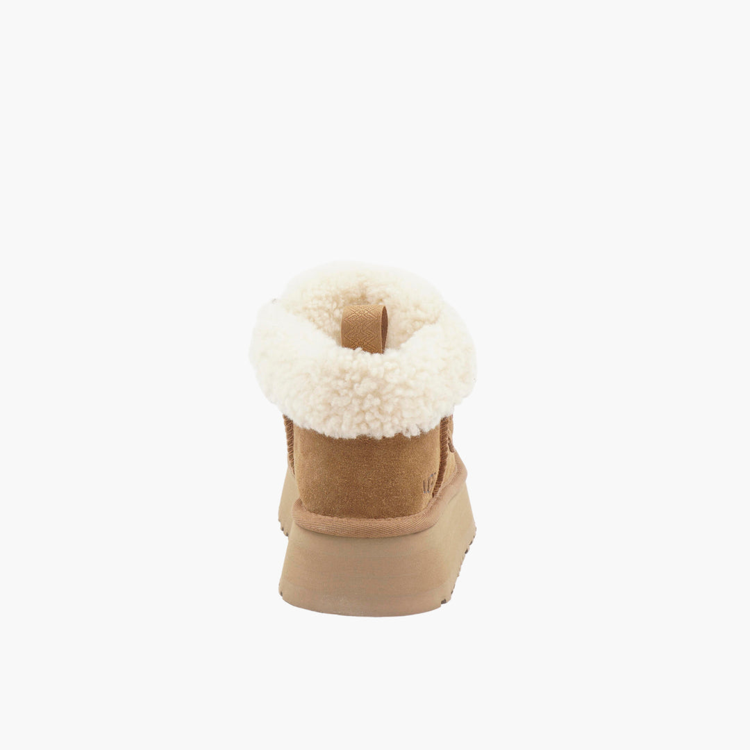 UGG Classic Suede Shearling-Lined Boots - Brown-Multi