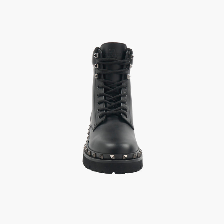 VALENTINO Black Studded Leather Boots