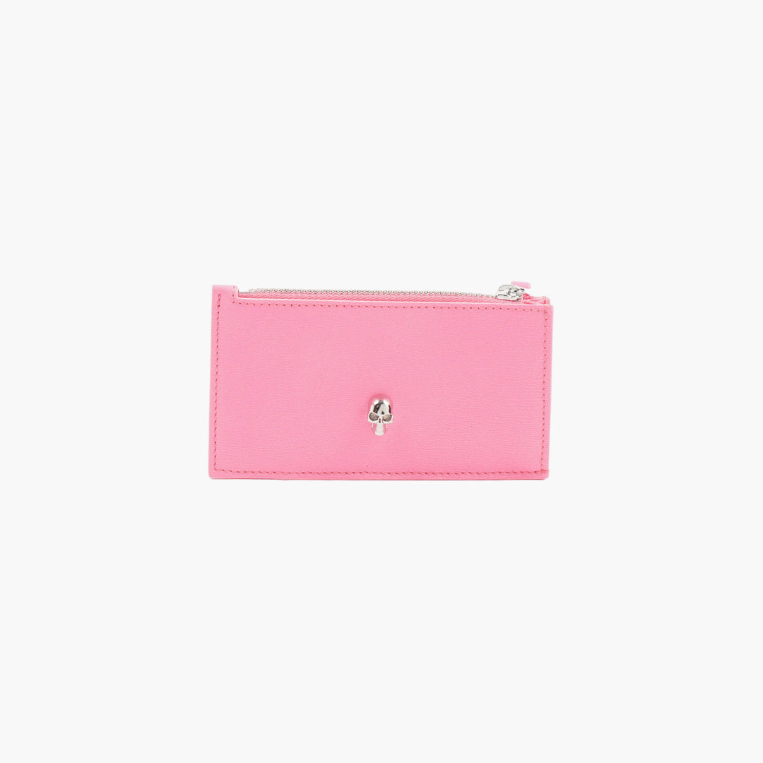 Alexander McQueen Pink Leather Card Holder - Made in Italy