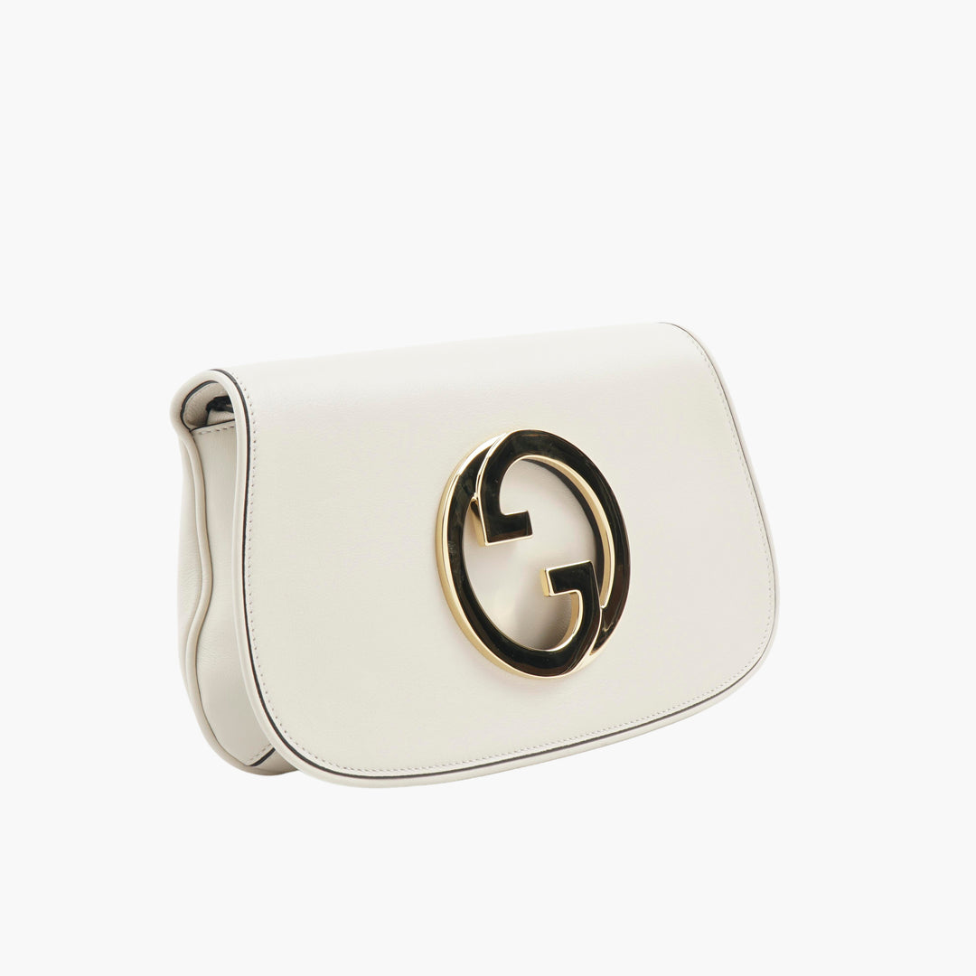 Borsa Blondie in pelle bianco-oro GUCCI