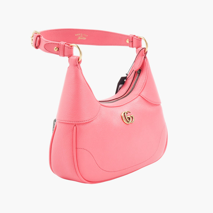 GUCCI Pink Leather Handbag with Signature GG Logo