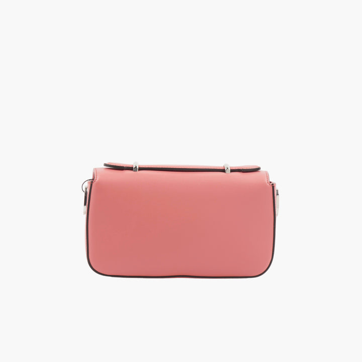 GUCCI Pink-Silver Leather Bag with Iconic GG Logo