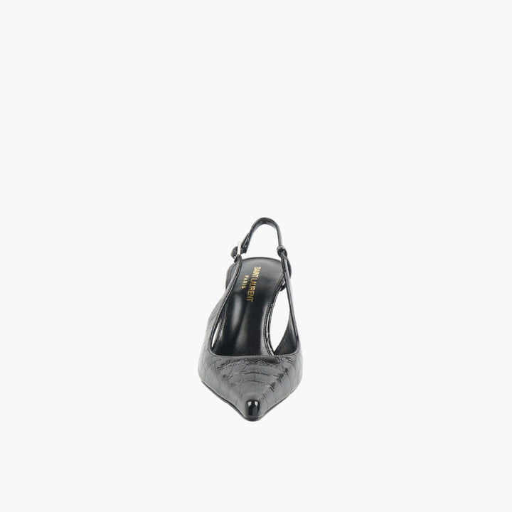 Décolleté slingback SAINT LAURENT con stampa coccodrillo