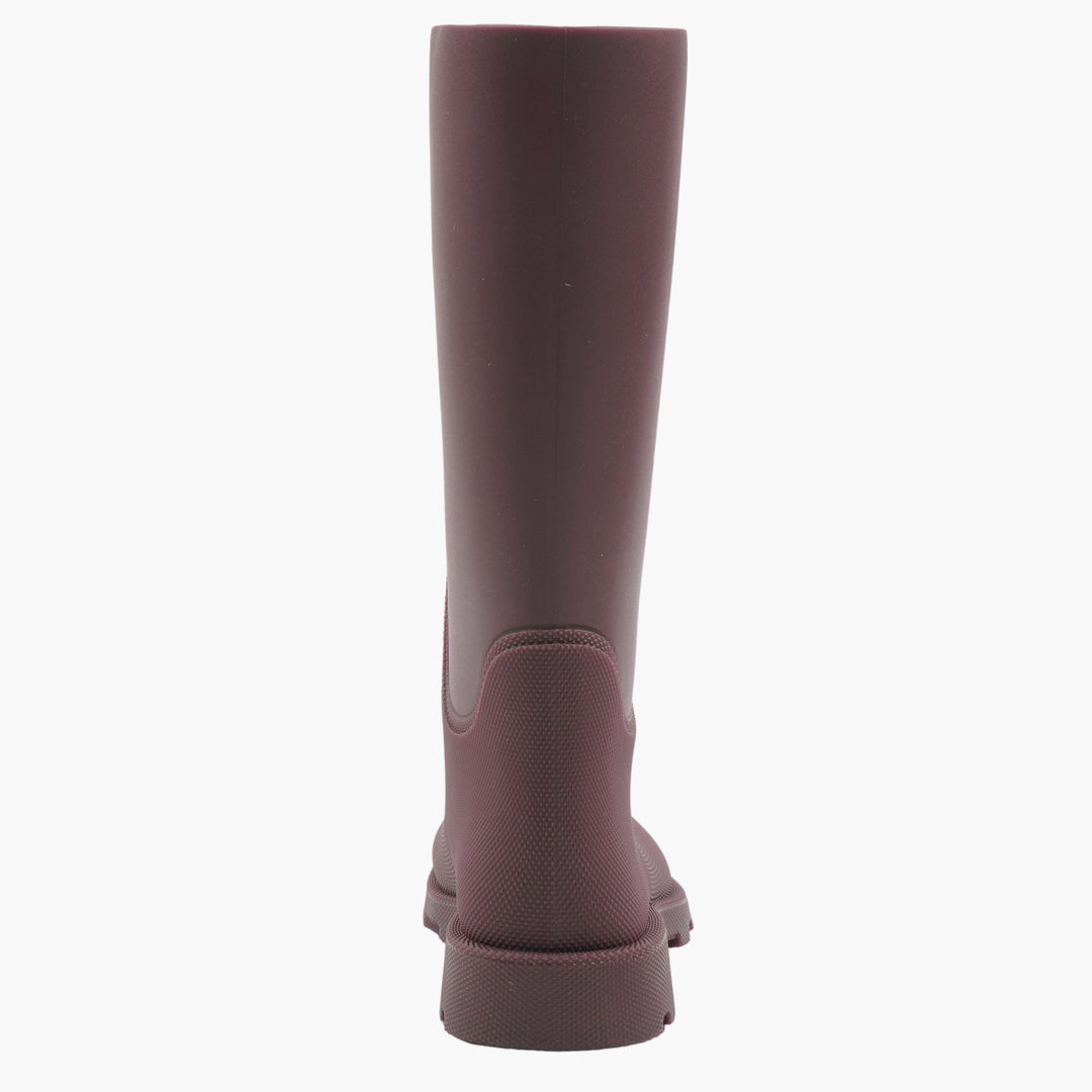 Burberry Elegant Brown Rubber Boots - Timeless Style and Comfort